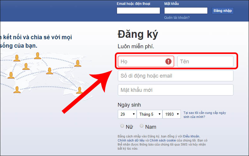 Tại sao tôi không thể tạo tài khoản Facebook?